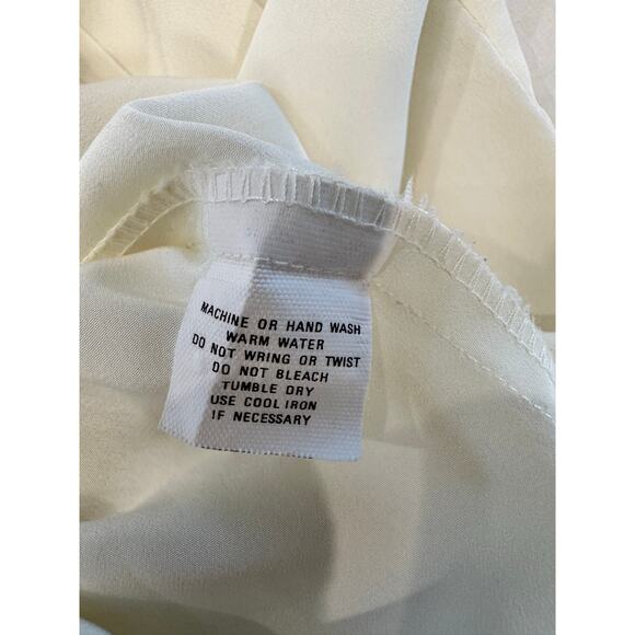 Breckenridge Vintage Ivory Cream Box Pleated Long Sleeve Blouse-Size 10 - Picture 7 of 9